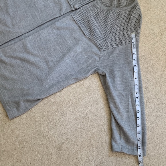 Sag Harbor Grey Sparkle 2 Button Cardigan Sweater 3/4sleeve size 1X - Picture 11 of 11